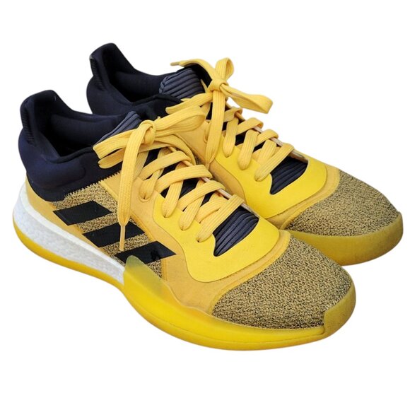 adidas Marquee Boost Low Men\'s Basketball Sneakers Yellow Black Size 11.5 main image 8